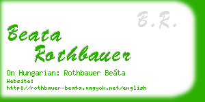 beata rothbauer business card